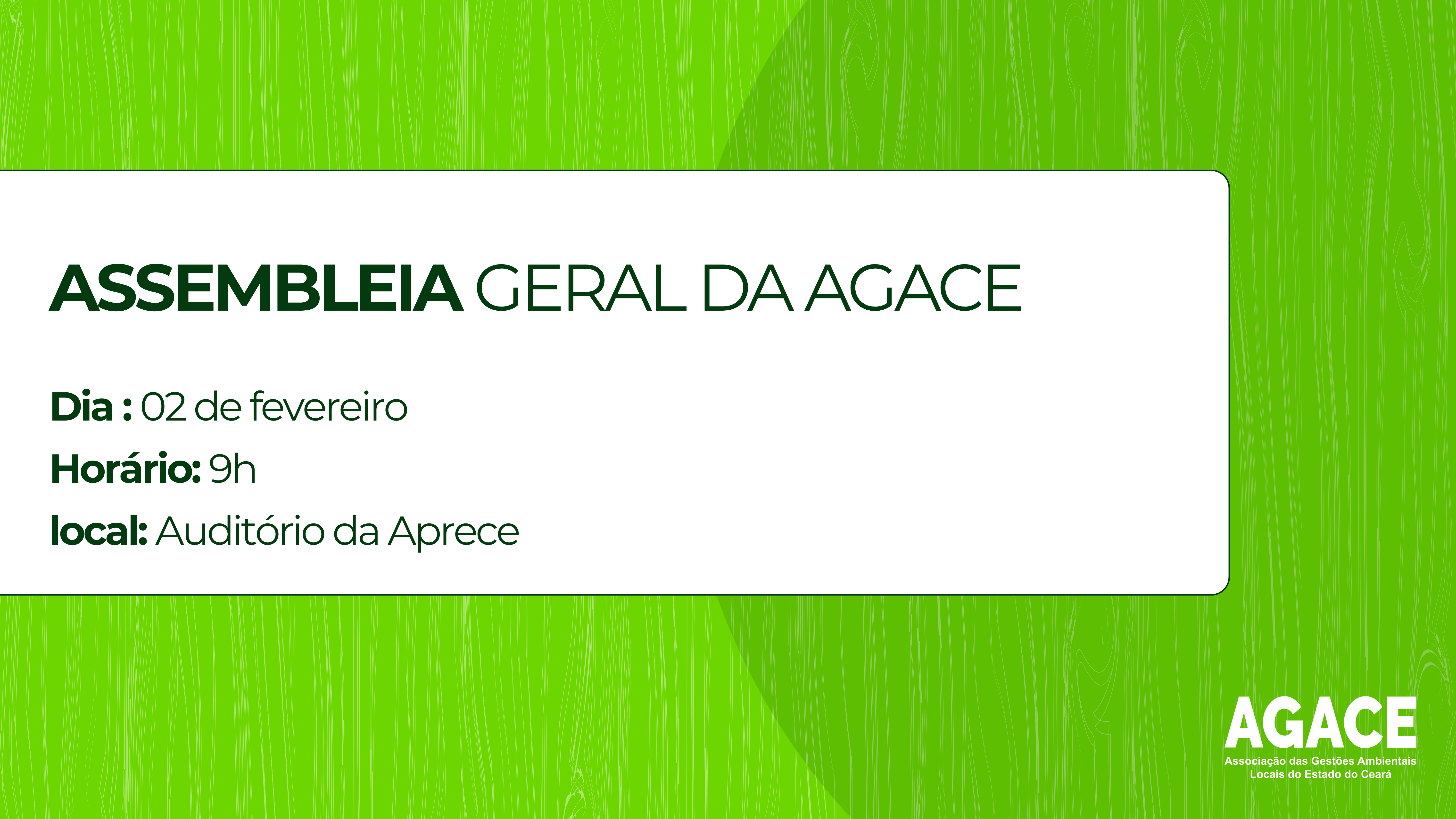 A Agace realizará a sua Assembleia Geral